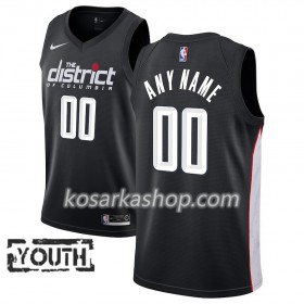 Dres Washington Wizards Prilagođeni Nike 2018-19 City Edition Crna Swingman - Dječji